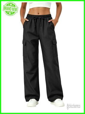 Women's Cargo Pants with Pockets Lightweight Baggy Hiking Pants